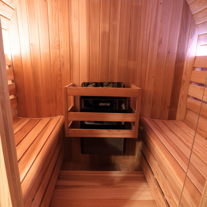 peak sauna ice arthur with porch traditional outdoor sauna interior view