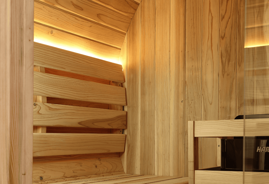peak sauna ice eliza sauna LED lighting close up