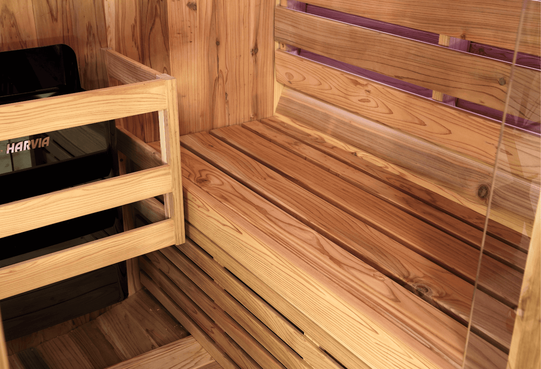 peak sauna ice eliza sauna timber close up