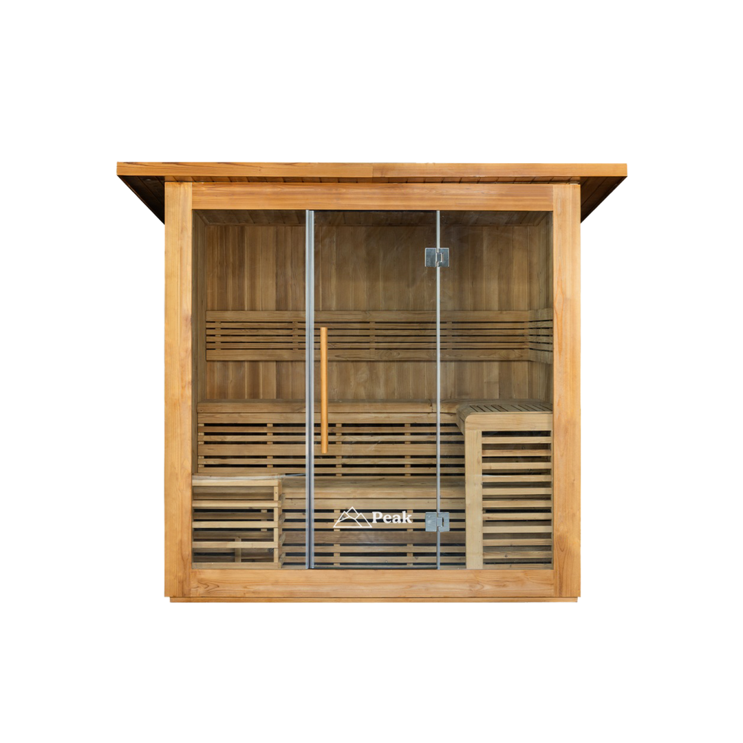 The Macedon traditional cabin sauna front view by Peak Sauna and Ice in Melbourne